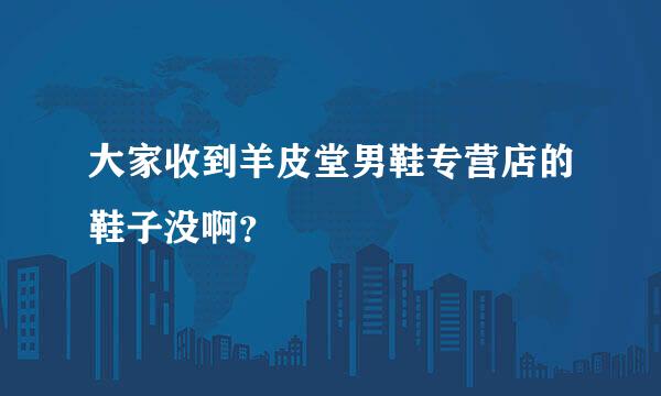 大家收到羊皮堂男鞋专营店的鞋子没啊？