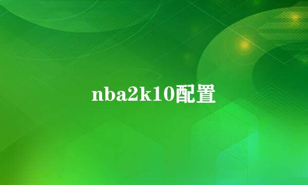 nba2k10配置