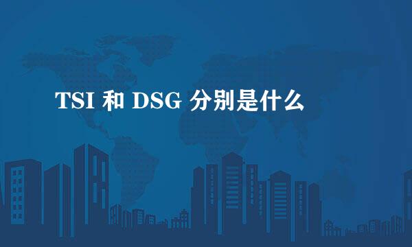 TSI 和 DSG 分别是什么