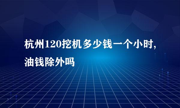 杭州120挖机多少钱一个小时,油钱除外吗