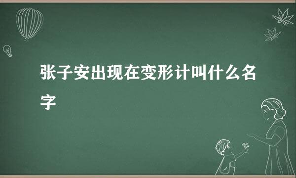 张子安出现在变形计叫什么名字