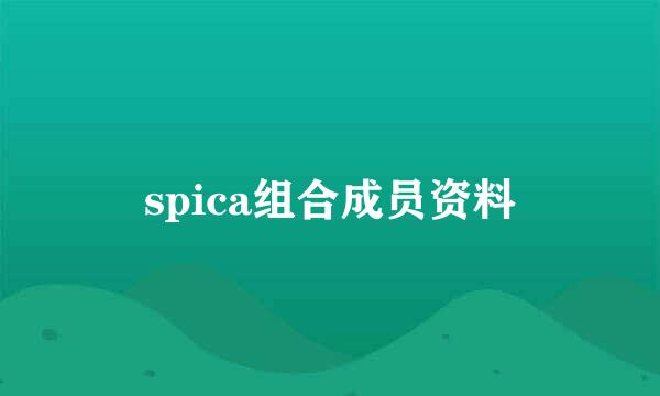 spica组合成员资料