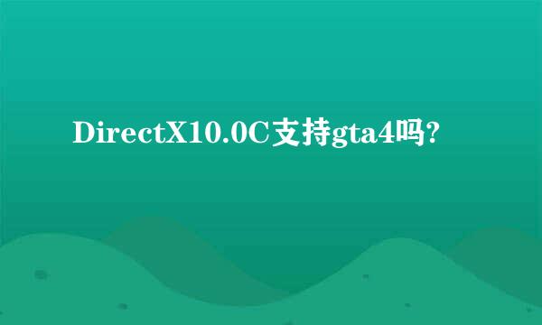 DirectX10.0C支持gta4吗?