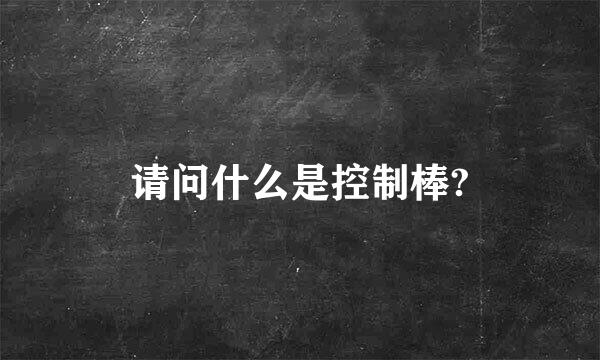 请问什么是控制棒?