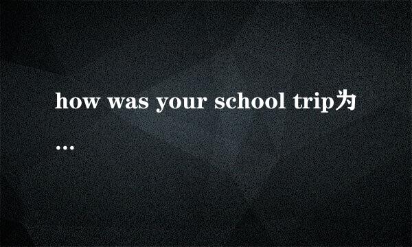 how was your school trip为什么要用was不是用were？