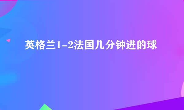 英格兰1-2法国几分钟进的球