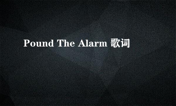 Pound The Alarm 歌词