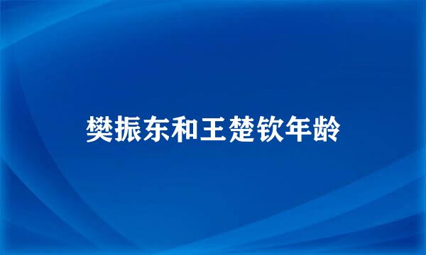 樊振东和王楚钦年龄