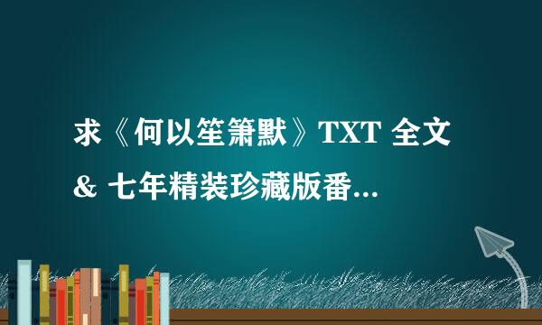 求《何以笙箫默》TXT 全文 & 七年精装珍藏版番外 + 续集