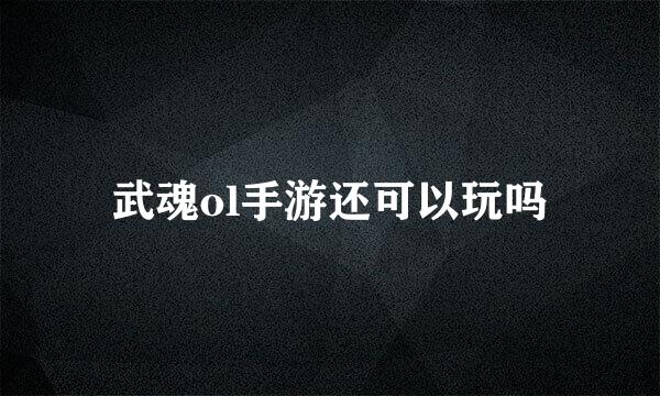 武魂ol手游还可以玩吗