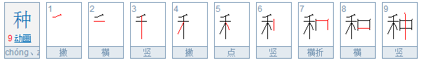 种子的种的拼音