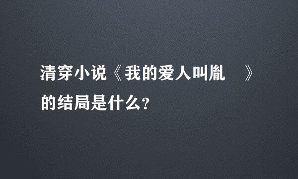 清穿小说《我的爱人叫胤禛》的结局是什么？