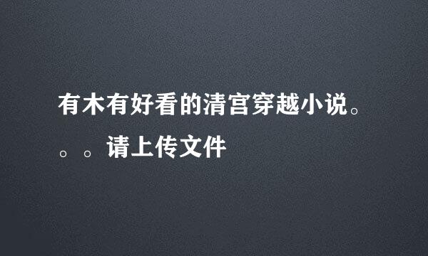 有木有好看的清宫穿越小说。。。请上传文件