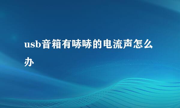 usb音箱有哧哧的电流声怎么办