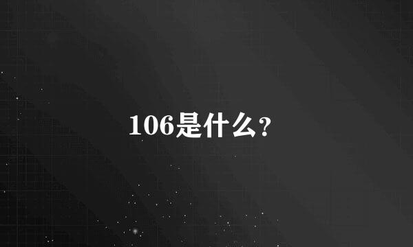 106是什么？