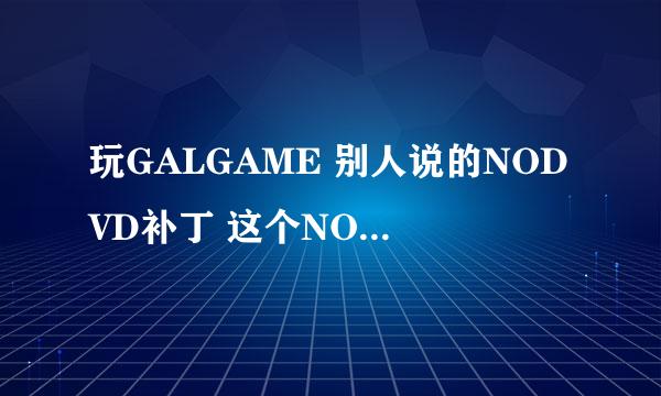 玩GALGAME 别人说的NODVD补丁 这个NODVD表示怎么意思