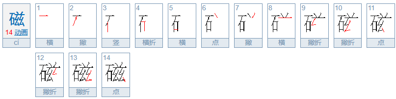 磁组词语