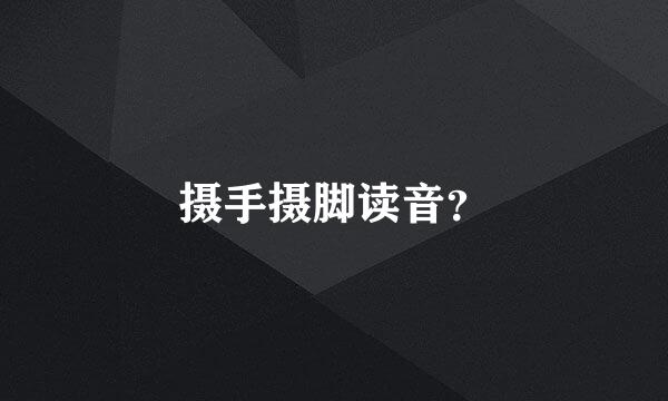 摄手摄脚读音？