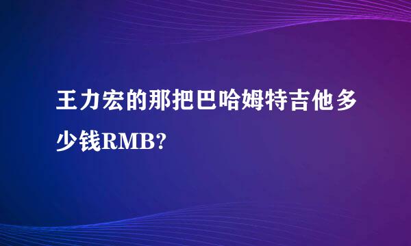 王力宏的那把巴哈姆特吉他多少钱RMB?