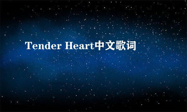Tender Heart中文歌词