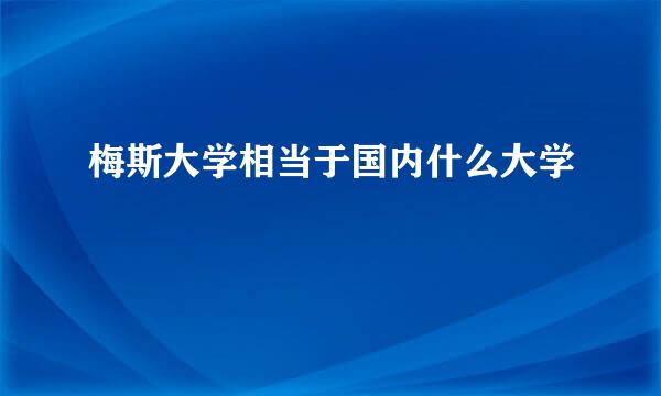 梅斯大学相当于国内什么大学