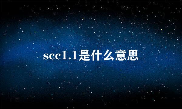 scc1.1是什么意思