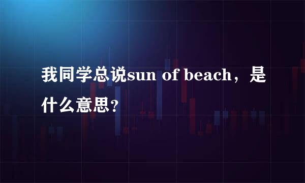 我同学总说sun of beach，是什么意思？