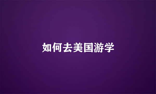 如何去美国游学