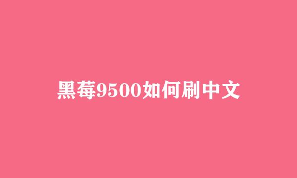 黑莓9500如何刷中文