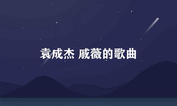 袁成杰 戚薇的歌曲