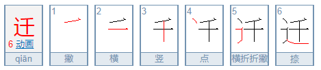 迁怎么读