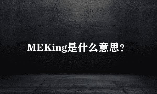 MEKing是什么意思？