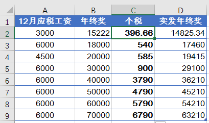 2019年年终奖是怎么扣税的计算公式