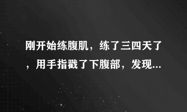 刚开始练腹肌，练了三四天了，用手指戳了下腹部，发现里面硬硬的，一个一个的（小小个的），是见成效了吗