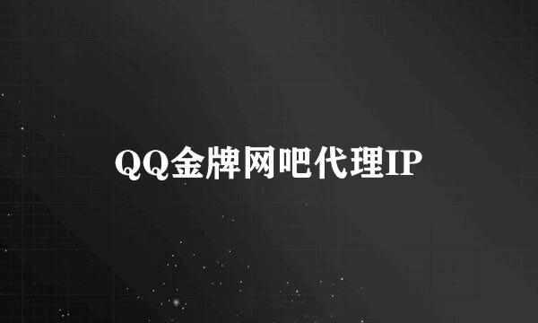 QQ金牌网吧代理IP