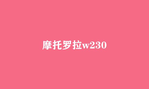 摩托罗拉w230