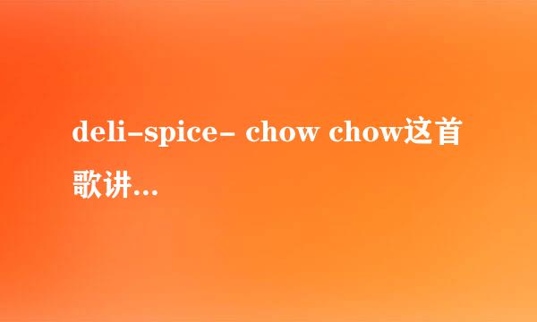 deli-spice- chow chow这首歌讲的是什么意，歌词一直是重复的，大概讲的什么意思呢