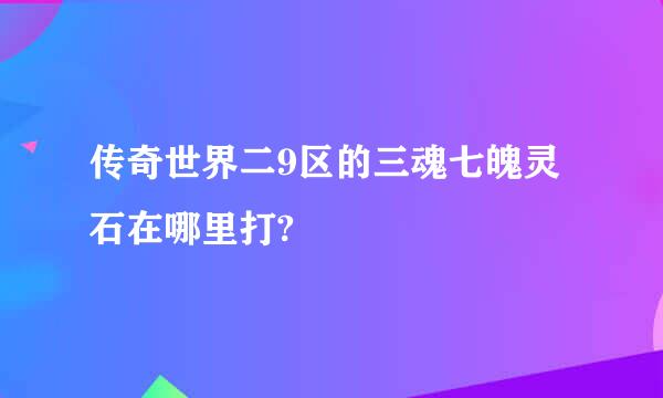 传奇世界二9区的三魂七魄灵石在哪里打?