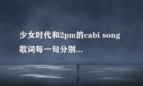 少女时代和2pm的cabi song歌词每一句分别是谁唱的？