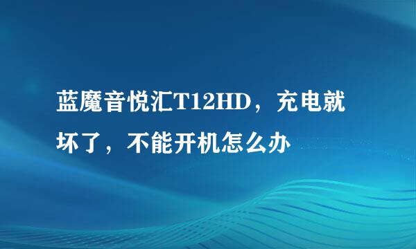 蓝魔音悦汇T12HD，充电就坏了，不能开机怎么办