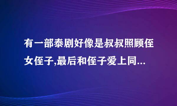 有一部泰剧好像是叔叔照顾侄女侄子,最后和侄子爱上同一个人叫什么名字