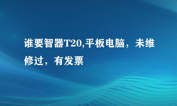 谁要智器T20,平板电脑，未维修过，有发票