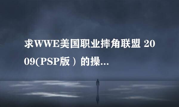 求WWE美国职业摔角联盟 2009(PSP版）的操作方法和技巧！