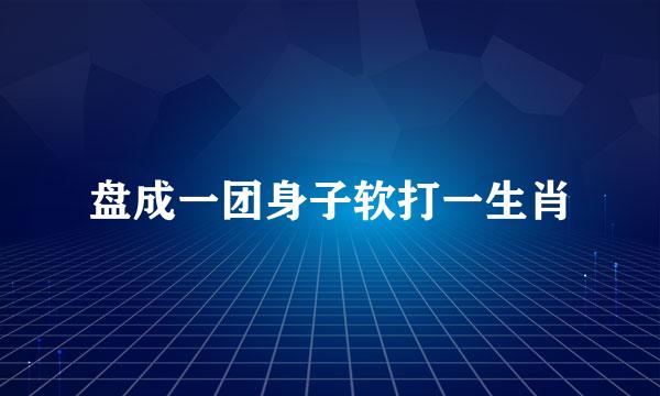 盘成一团身子软打一生肖