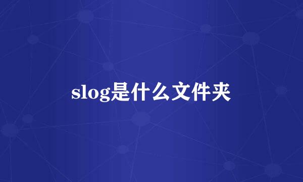 slog是什么文件夹