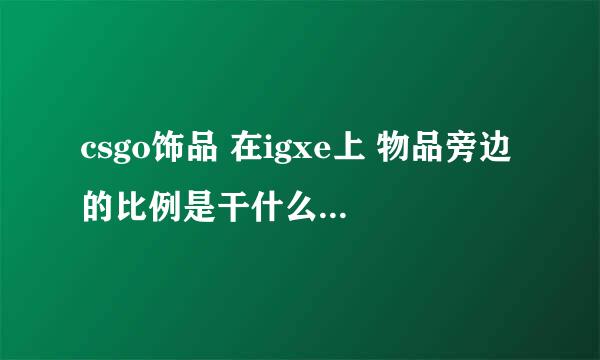 csgo饰品 在igxe上 物品旁边的比例是干什么的 求解