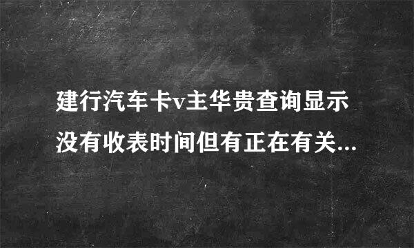 建行汽车卡v主华贵查询显示没有收表时间但有正在有关部门审核中正常吗