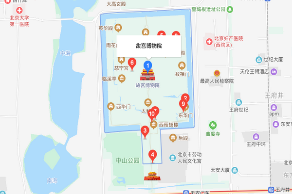 故宫博物院地图