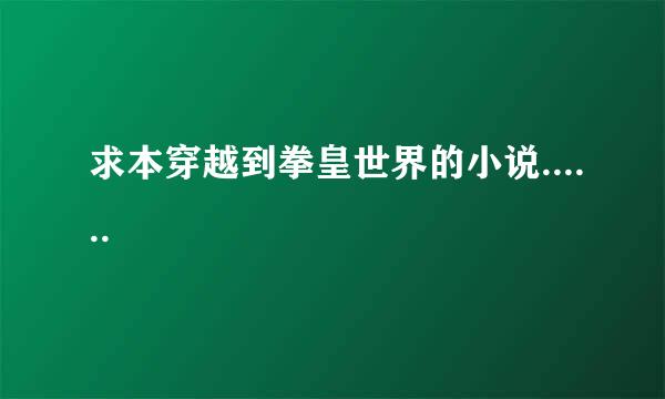 求本穿越到拳皇世界的小说......