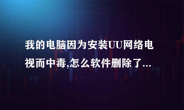 我的电脑因为安装UU网络电视而中毒,怎么软件删除了病毒出不了呢